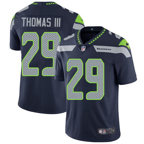 Nike Seahawks #29 Earl Thomas III Steel Blue Team Color Men's Stitched NFL Vapor Untouchable Limited Jersey